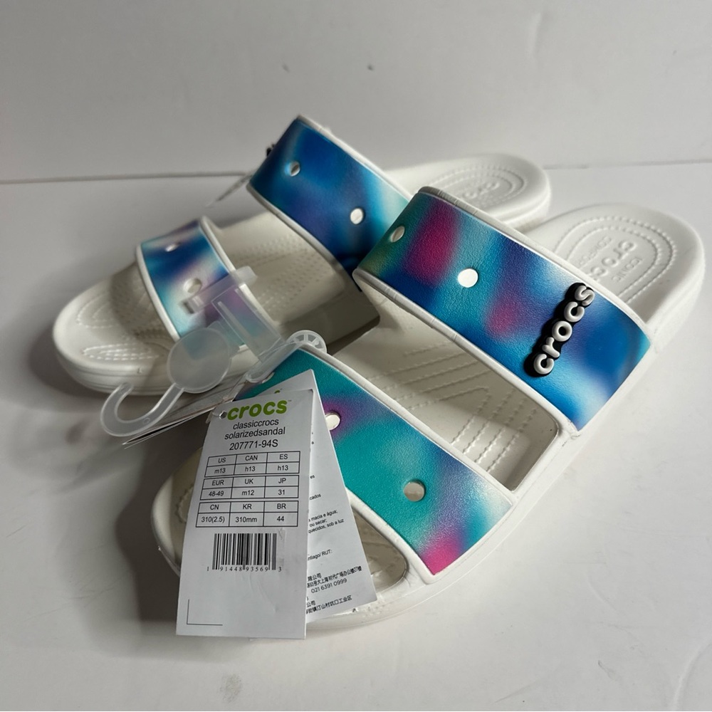 NWT Crocs Classic Solarized Lightweight Men’s Tie Dye Sandals Size 13